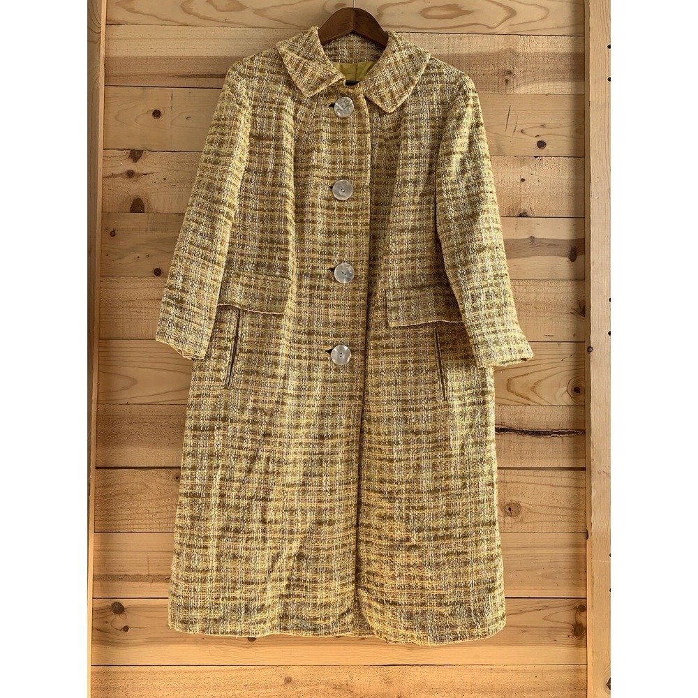 1950's Vintage Youthcraft Overcoat Size L Mid‎ Century Tweed